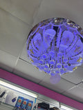 Shiny and colourful chandeliers