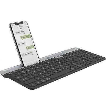 Keyboard with phone holder