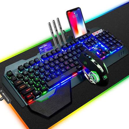 Keyboard with holders RGB and mouse